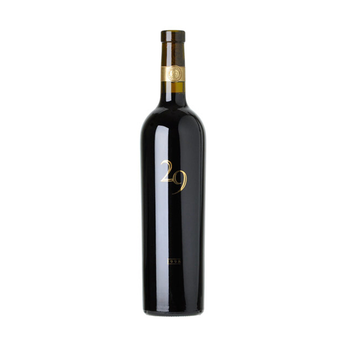 Vineyard 29 Estate Cabernet Sauvignon 1998 bottle on a white background