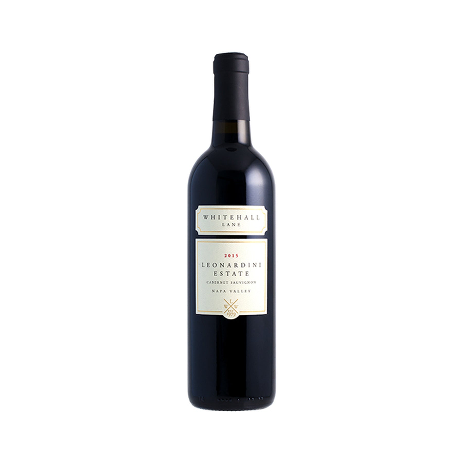 Whitehall Lane Leonardini Estate Cabernet Sauvignon bottle on a white background